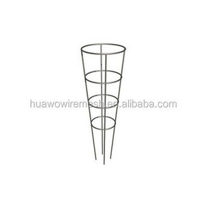 Simple galvanized tomato cage plant support