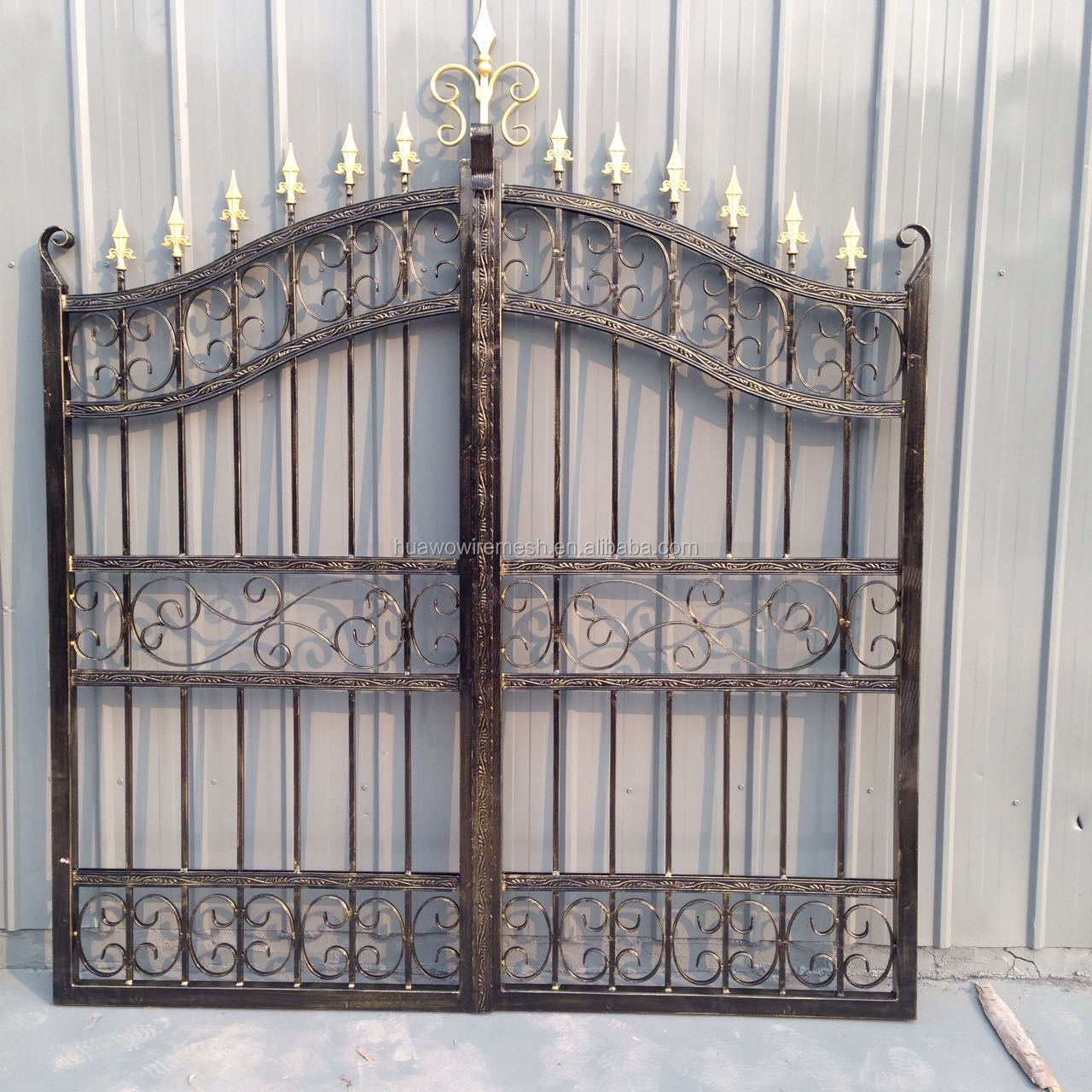 Galvanized steel pipe swing gate/Double swing gate