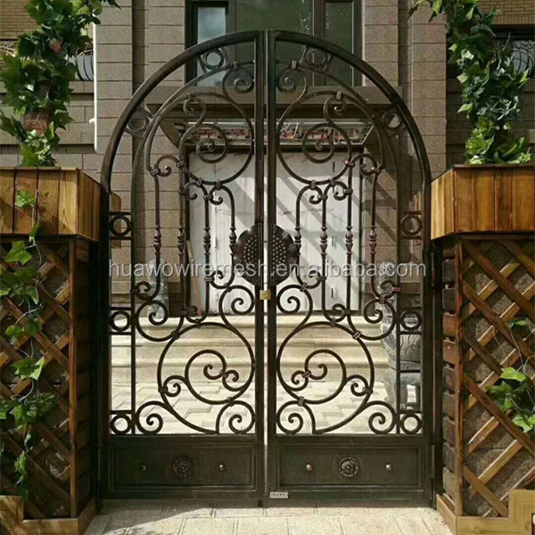 Galvanized steel pipe swing gate/Double swing gate