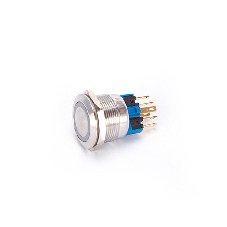 22MM metal button LED with light power switch closed push button latch switch waterproof switch