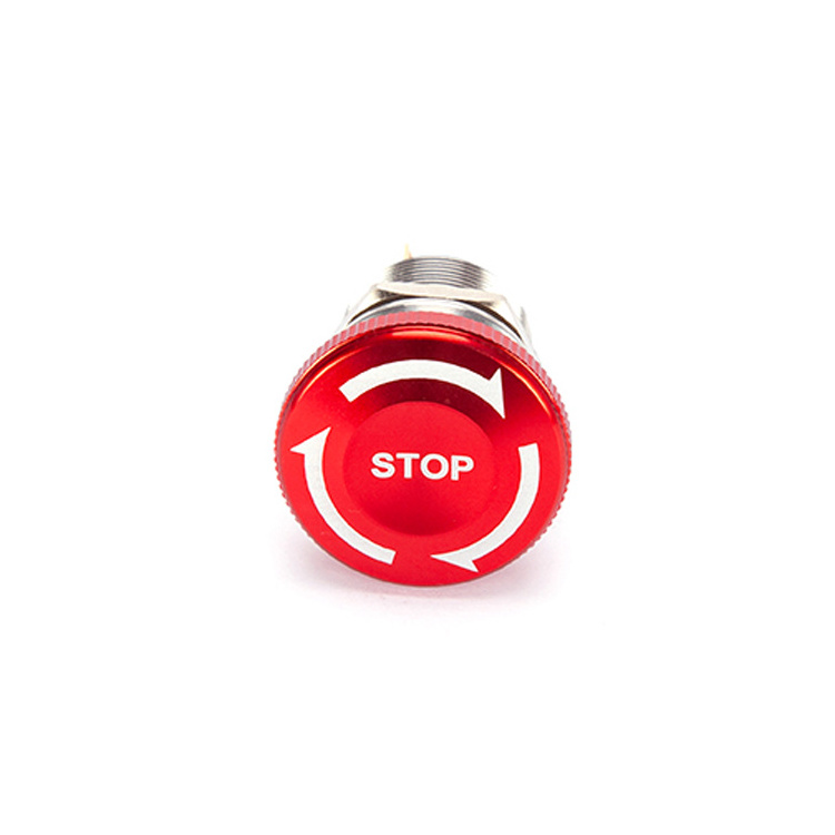 HUAWU IP67 22mm momentary led emergency metal stop push button switch