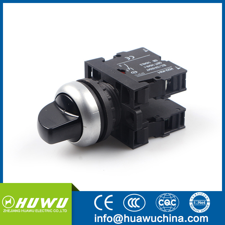 New M22 series 2/3 position selector on off push button for elevators push button switch