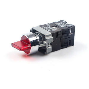 HUAWU XB2-Bk2465 illuminated 2 position selector push button switch stay put button swith LED 6-380v