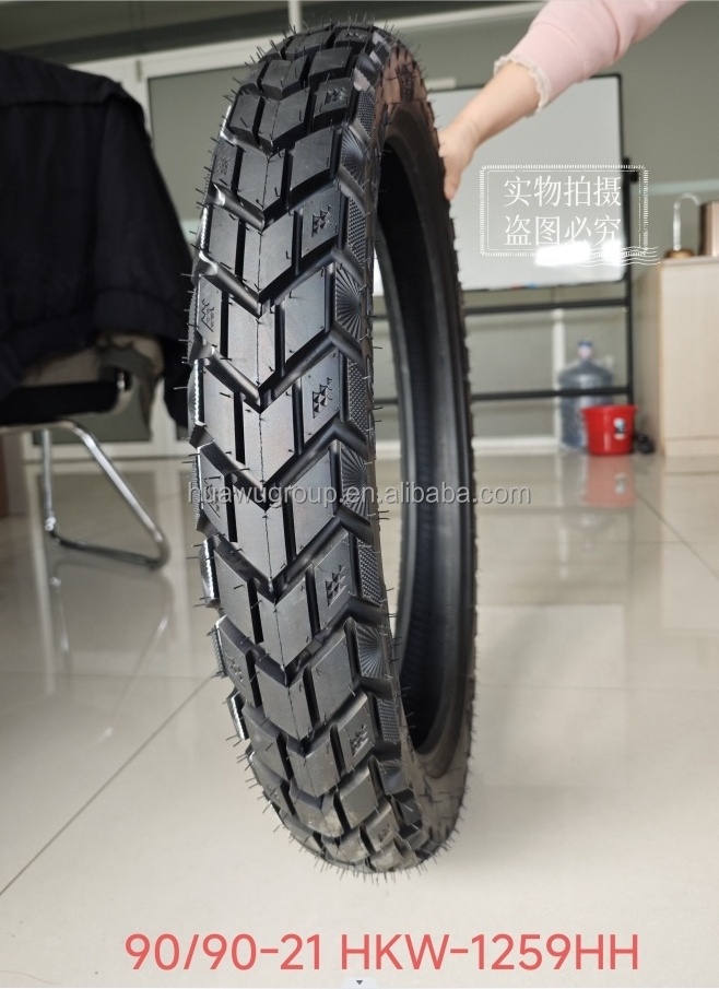 Qingdao Huawu 21 Inch Dirt Bike Motorcycle Tire 2.75-21 3.00-21 90/90-21