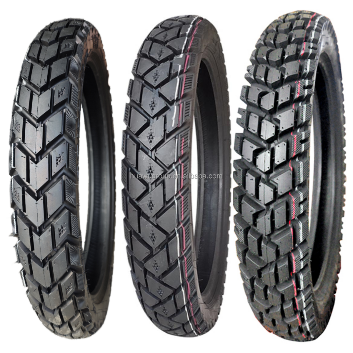 Huawu tires for motorcycles TT/TL motorcycle tire 3.00-10 4.00-8 5.00-12 2.75-18 3.00-17 3.00-18 110/90-16