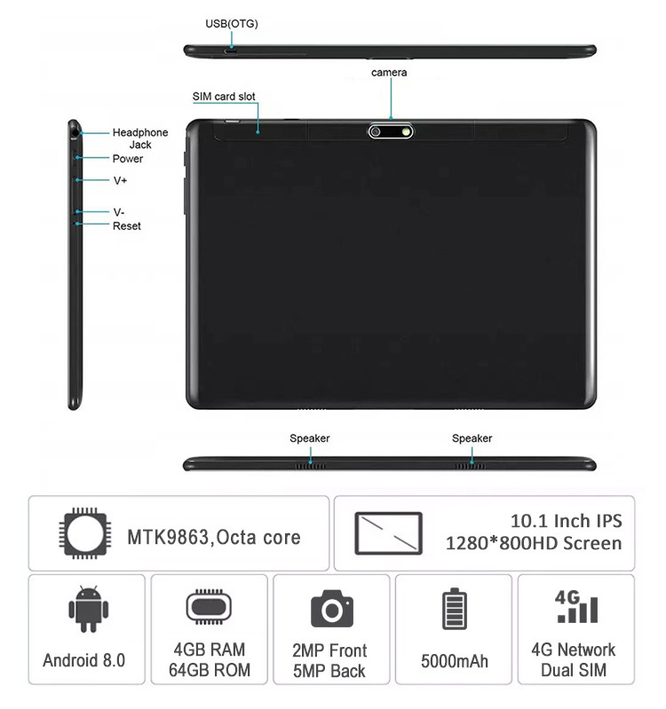 Brand New Solar Cell With Tabs Tablet Pc 8Gb Ram 256Gb Android Rugged Tablet 10 Inch With Low Price