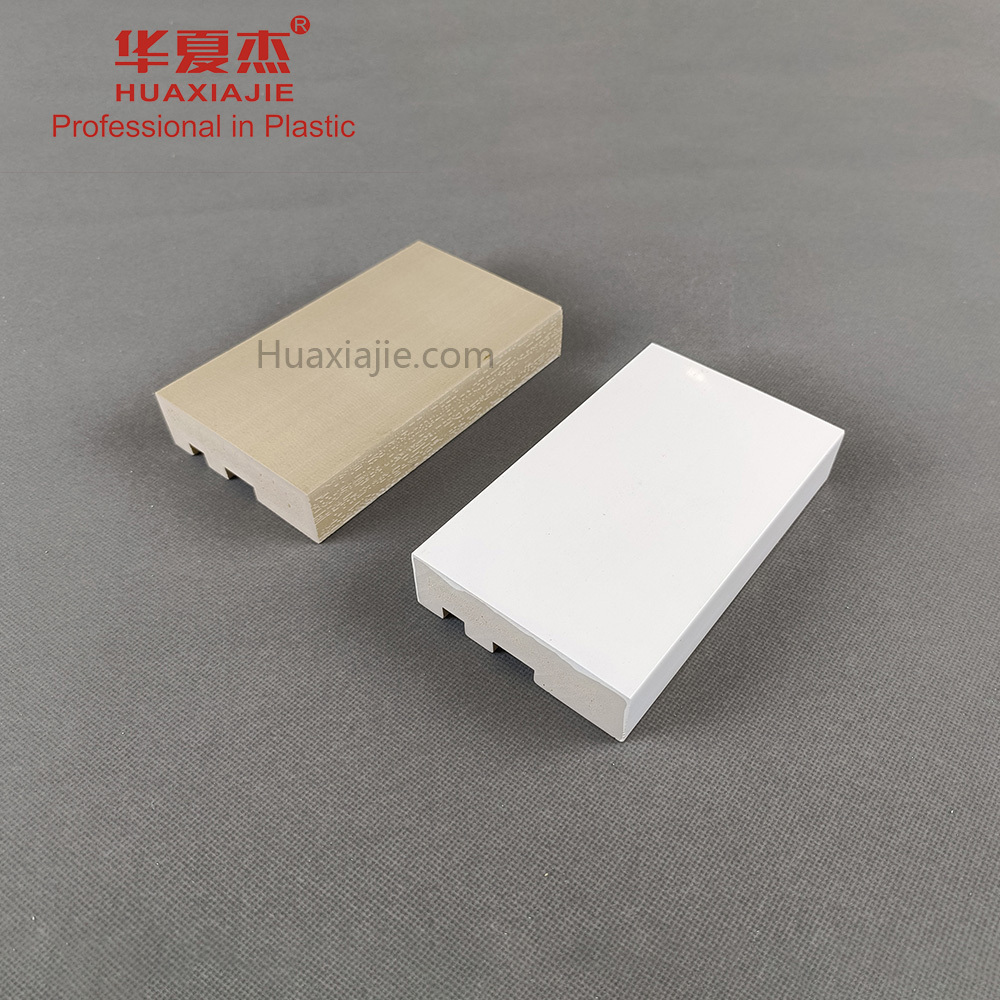 Competitive Price High Density wood wpc flat casing pvc door frame   For House Wall Decoration