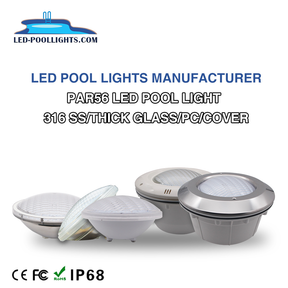 PAR56 LED Swimming Pool Lamp with Stainless Steel/PC Material Niche/Housing PAR 56 Underwater Bulb