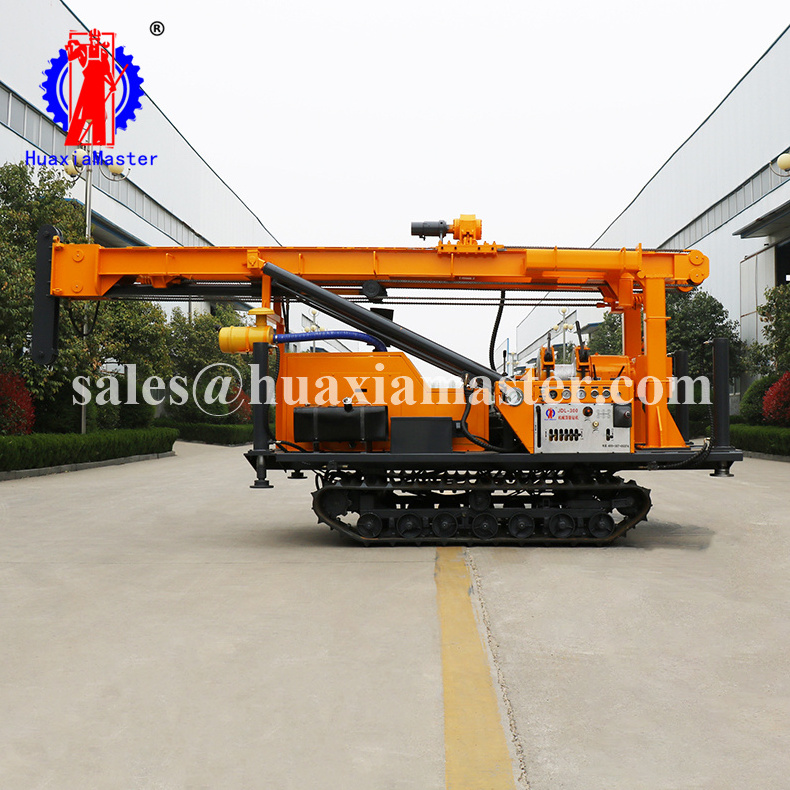 JDL-300 rock, soil drilling machine, air compressor power water drilling rig