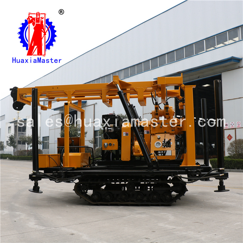 XYD-200  easy moving crawler hydraulic drilling rig like a tank 200m track core rig