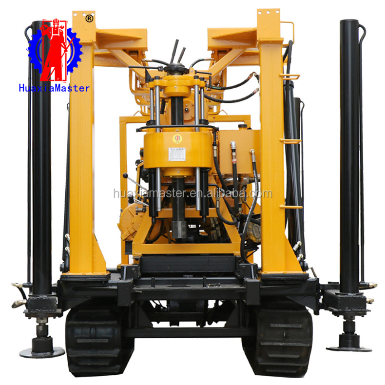 XYD-200  easy moving crawler hydraulic drilling rig like a tank 200m track core rig