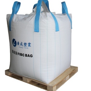 China 1000kg FIBC Construction Ash Carry Sludge Jumbo Bag 1 Tonne Big Bag with Open Top Printed Four Loops