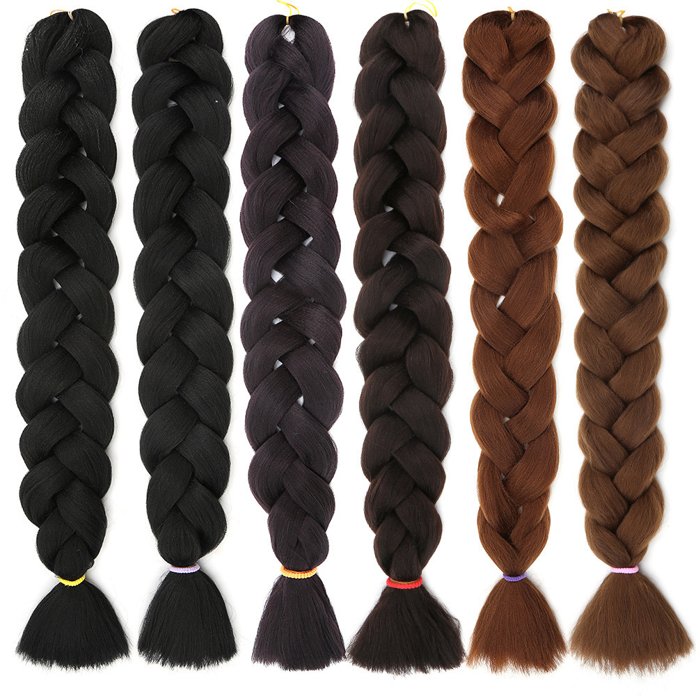 Long Straight Faux Braid Synthetic Hair Bundles African Dreadlocks Crochet Jumbo Braiding Hair