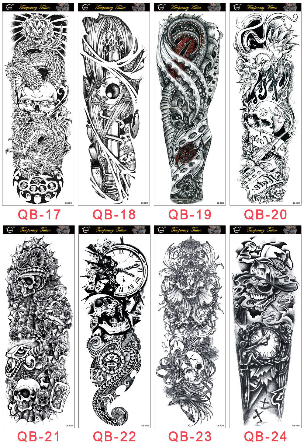 Custom Your Own Logo Large Size Full Arm Temporary Tattoos For Men And Women Custom Tattoo Stickers For Adult Waterproof