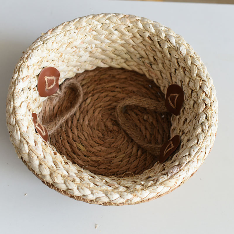 Wholesale Factory Natural Multi Flower Plants Pots Laundry straw woven Rattan basket storage seagrass belly basket