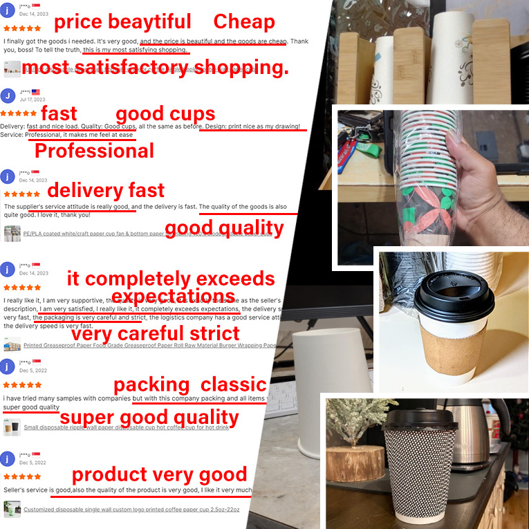 Wholesale  Custom Cup Biodegradable PLA compostable Black Ripple Wall Corrugated Hot Drink Coffee Paper Cups