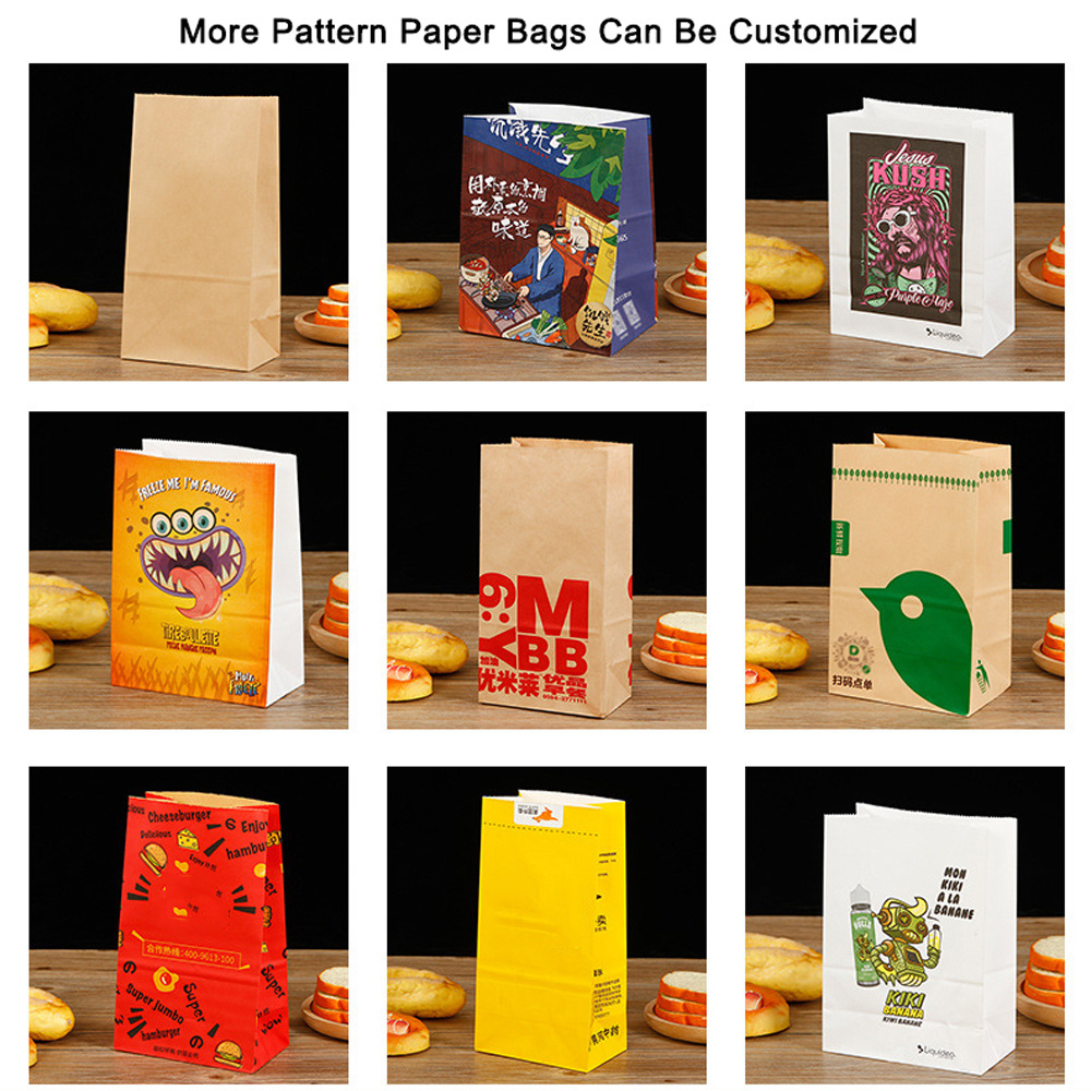 Custom Paper Popcorn Bags Biodegradable Popcorn Paper Bag Packaging Hot Sales Popcorn Paper Bag Cup