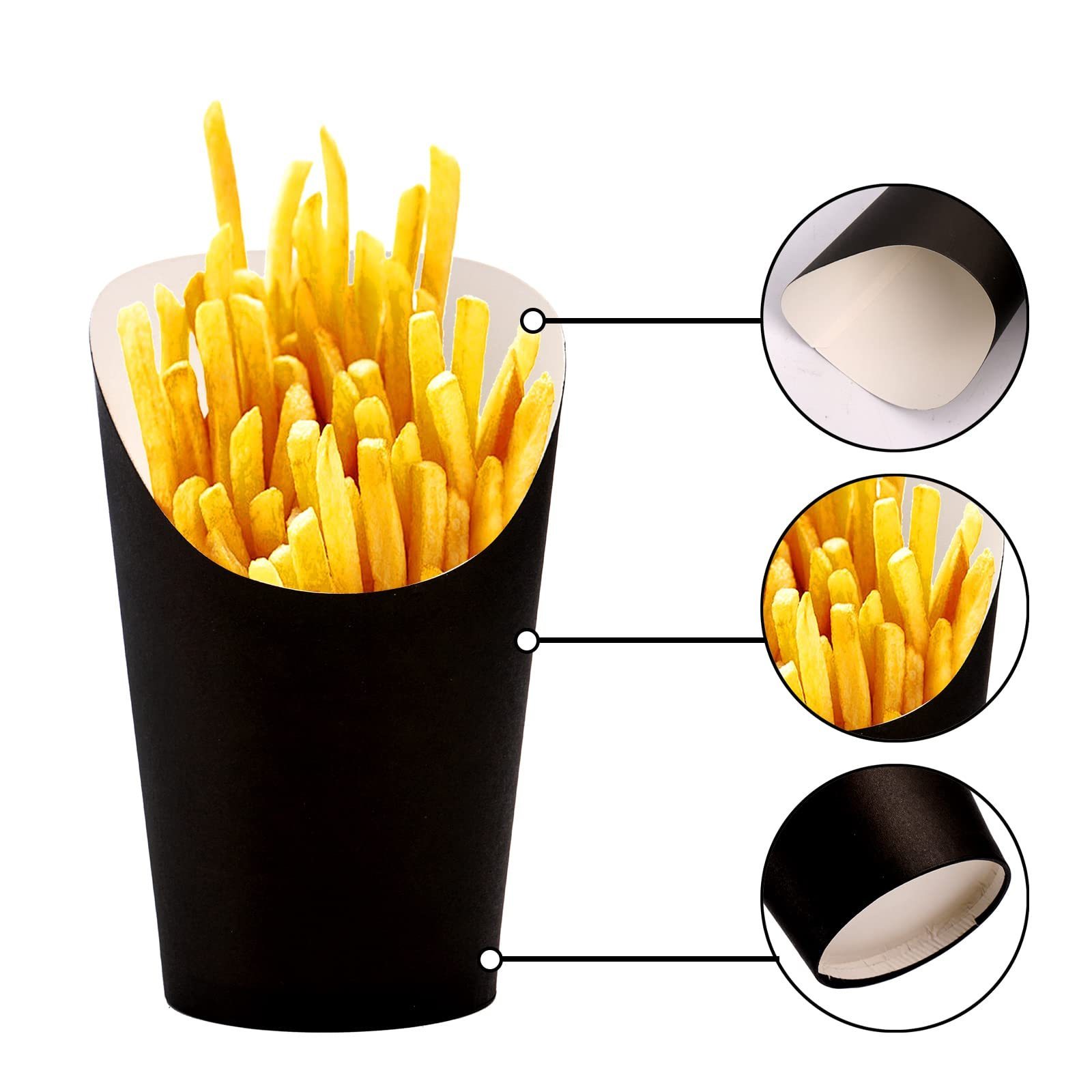 Baking Supplies Waffle Popcorn Boxes, Charcuterie Cups Disposable French Fries Holder, Take-out Party Paper Containers Wedding