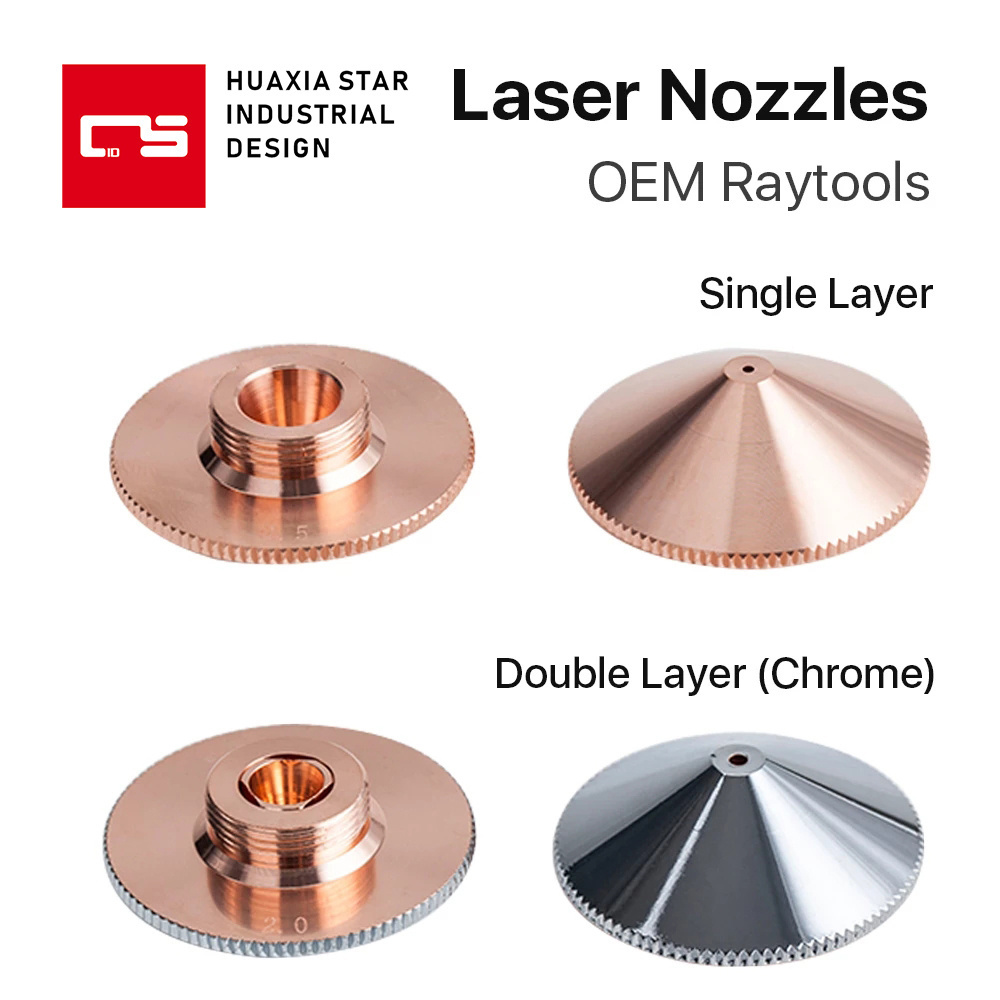 D28 Laser Nozzles Chrome-Plated Copper WSX Laser Cutting Head Single Double Fiber Laser Cutting Machine Nozzles