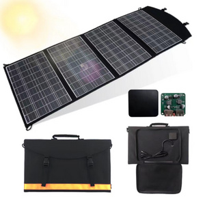 Portable Solar Panel 200W 18V Solar Generator for Phones Laptops Van Camping Emergency Power Outage Foldable Solar Charger Kit