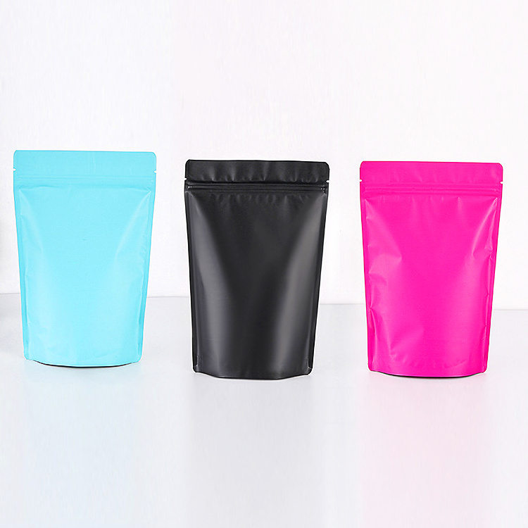 Colors Frosted Bag Plastic Zip Plastic Ziplock PE  Zip Lock Bag  Logo Zip Lock Plastic Printed Bag Stand Up Pouch