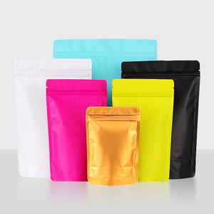 Colors Frosted Bag Plastic Zip Plastic Ziplock PE  Zip Lock Bag  Logo Zip Lock Plastic Printed Bag Stand Up Pouch