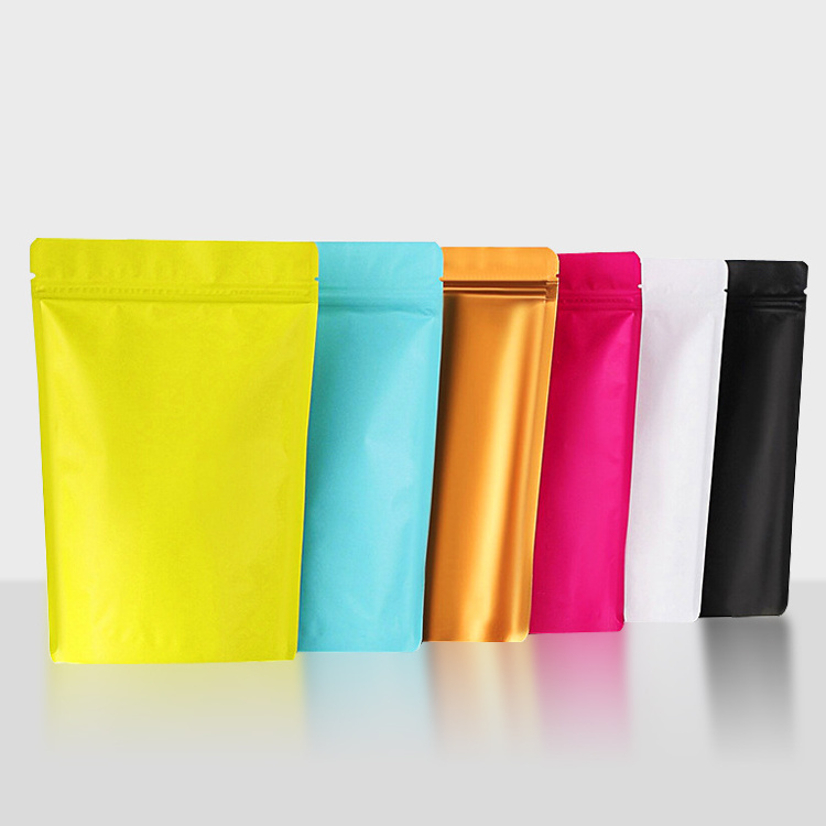 Colors Frosted Bag Plastic Zip Plastic Ziplock PE  Zip Lock Bag  Logo Zip Lock Plastic Printed Bag Stand Up Pouch