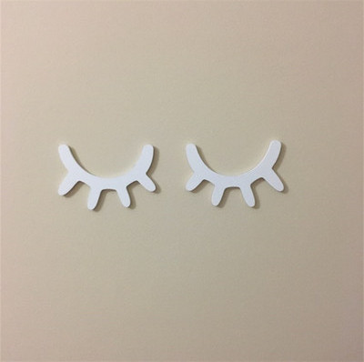 1 Pair Nordic Style Cute Wooden 3D Eyelash Wall Sticker Decor Children Kids Baby Room Background Wall Sticker Home Decoration