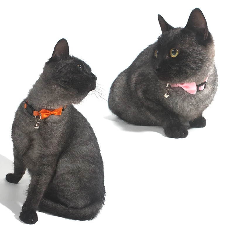 Cat Collar Pet Collar Pet Supplies Ornament Bow Nylon Bell Collar For Cats  Cat Accessories