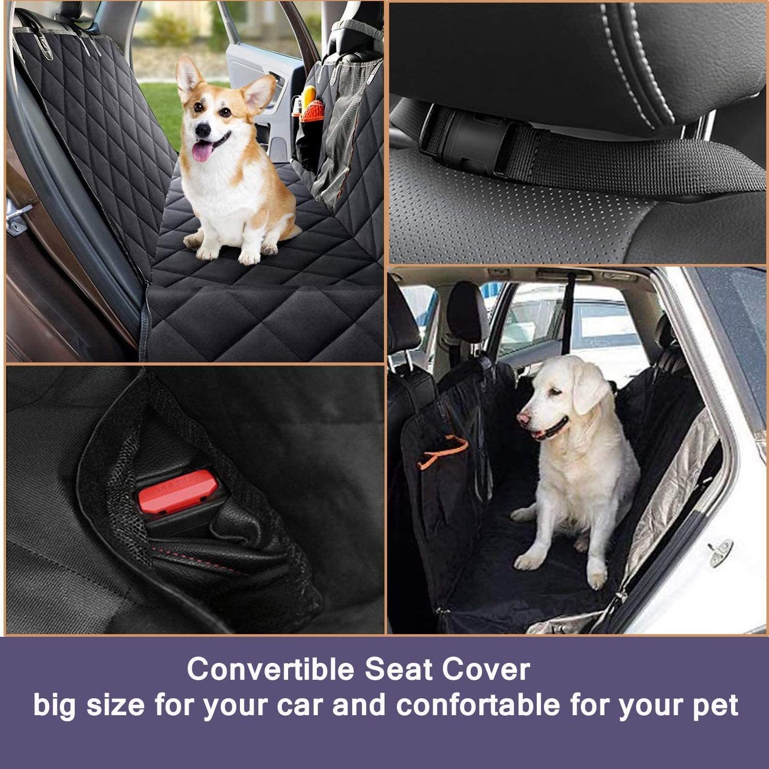 Dog Car Seat Cover Waterproof Pet Carrier Mat Cat Hammock Travel Trunk Car Rear Back Seat for Dog Safety Cushion Pet Transport