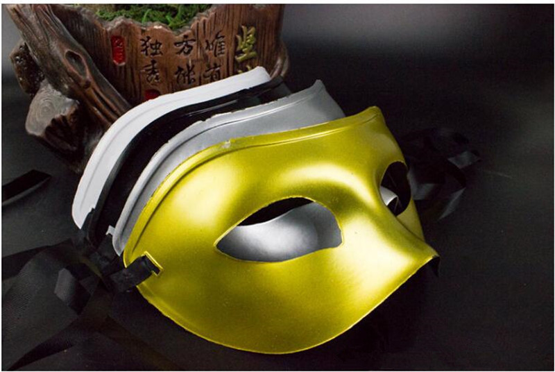 Hot sale Men's Masquerade Mask Fancy Dress Venetian Masks  Plastic Half Face Mask Optional Multi-color