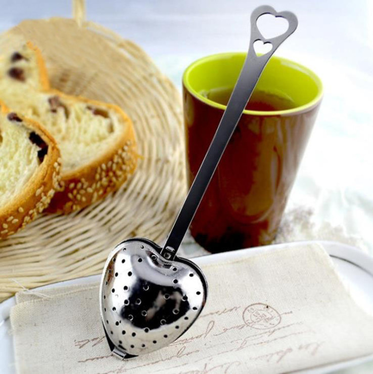 Stainless Steel Heart Shape Tea Herb Spice Infuser Spoon Strainer Filter Scoop Tea Herb Spice Infuser Spoon Strainer