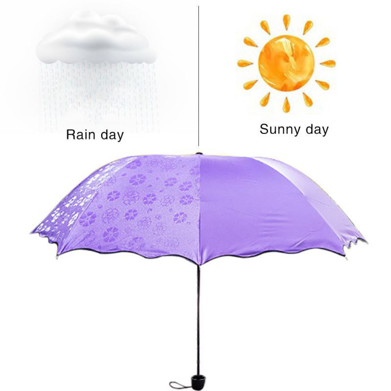 Full Automatic Umbrella Rain Women Men 3 Folding Light and Durable 8K Strong Umbrellas Kids Rainy Sunny Umbrellas 6 Colors