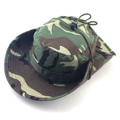 Camouflage Bucket Hat Summer Men Camo Boonie Hats Outdoor Hunting Hiking Fishing Climbing Fisherman Panama Cap