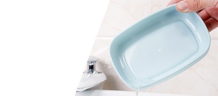 Hot new Plastic Soap Dish Bathroom Creative Double draining soap holder Non-slip soap box