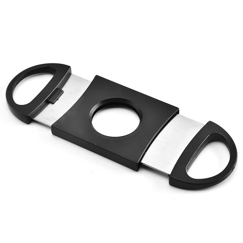 High Quality Fashionable Portable Cigarette Knife Double Blades Stainless Steel Cigar Cutter Pocket Gadgets Cigar Scissors