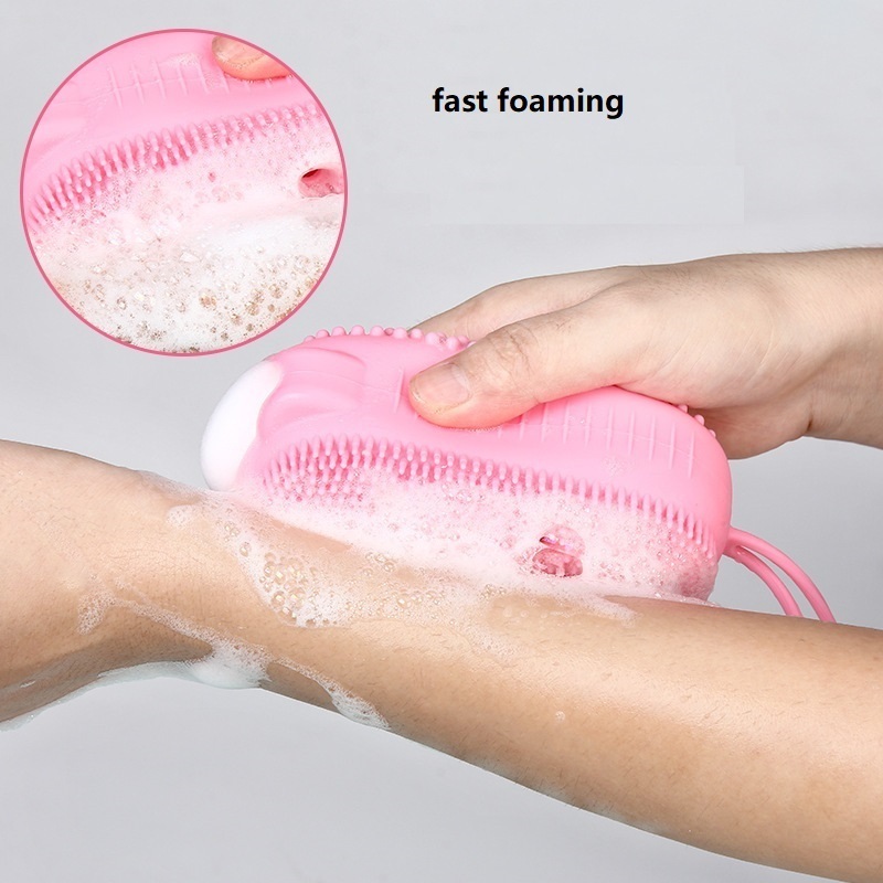 Silicone Soft Bubble bath scrub putty scrub back rub household children's bath brush Quick foaming clean brush