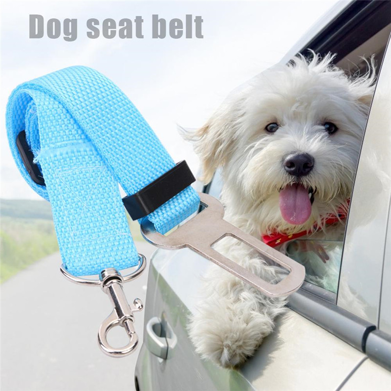 Pet Dog Cat Car Seat Belt Dog Accessories Adjustable Harness Lead Leash Small Medium Travel Clip Puppy Collar Leash Pet Supplies