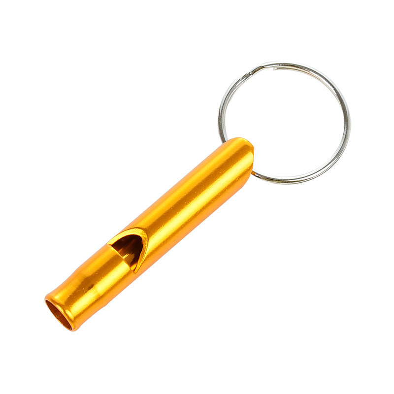 Aluminum emergency whistle keychain camping hiking outdoor sports tools multi-function training whistle