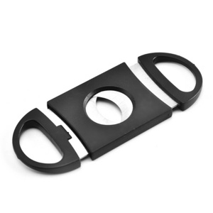 High Quality Fashionable Portable Cigarette Knife Double Blades Stainless Steel Cigar Cutter Pocket Gadgets Cigar Scissors