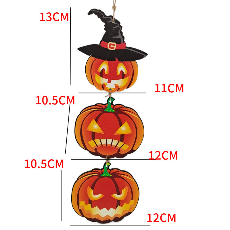 Halloween Explosive Wooden Crafts Pumpkin Tree Hanging Decor Outdoor Patio Insert Sign Halloween Horror Scary Wood Decor