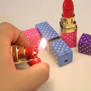 Creative Square Lipstick Lighter Women Cigarette Lighter Metal Windproof flame lighter Women Lipstick Girls