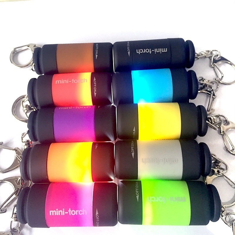 Emergency Mini Portable LED Keychain Flashlight USB Rechargeable Small Pocket LED Torch Flashlight