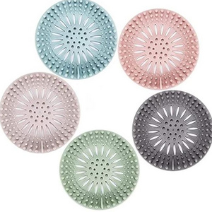 Hair Catcher Durable Silicone Hair Stopper Shower Drain Covers Easy to Install and Clean Suit for Bathroom Bathtub and Kitchen