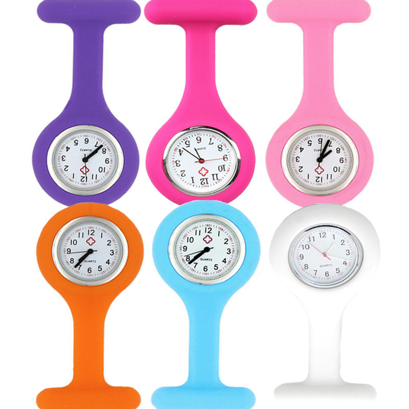 Hot new Silicone Nurse Medical Watch Pocket Watches Doctor Christmas Gifts Colorful Fob Tunic Watch