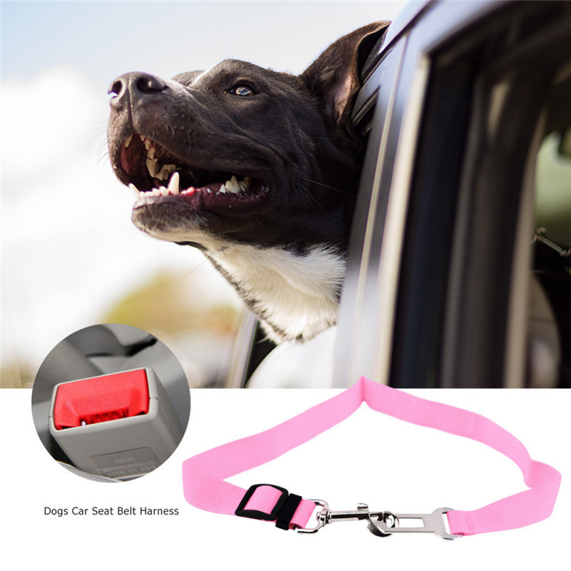 Pet Dog Cat Car Seat Belt Dog Accessories Adjustable Harness Lead Leash Small Medium Travel Clip Puppy Collar Leash Pet Supplies