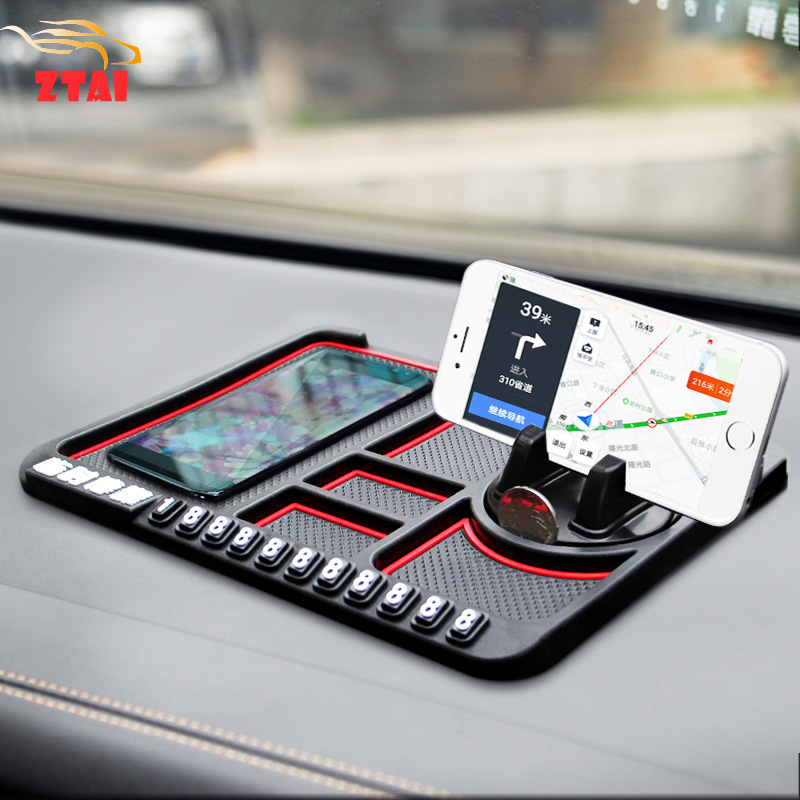 Silicone Car Anti-Slip Mat Auto Phone Holder Non Slip Sticky Anti Slide Dash Phone Mount Parking Number Card Car Pad Mat Gadget