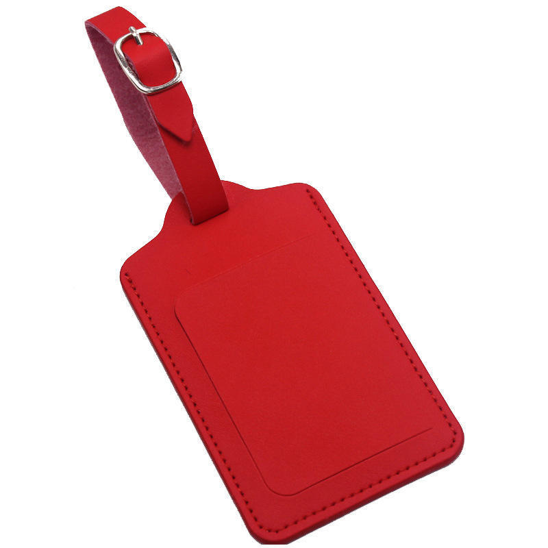 Latest design genuine leather bag accessary luggage tag travel bag tag custom suitcase tag