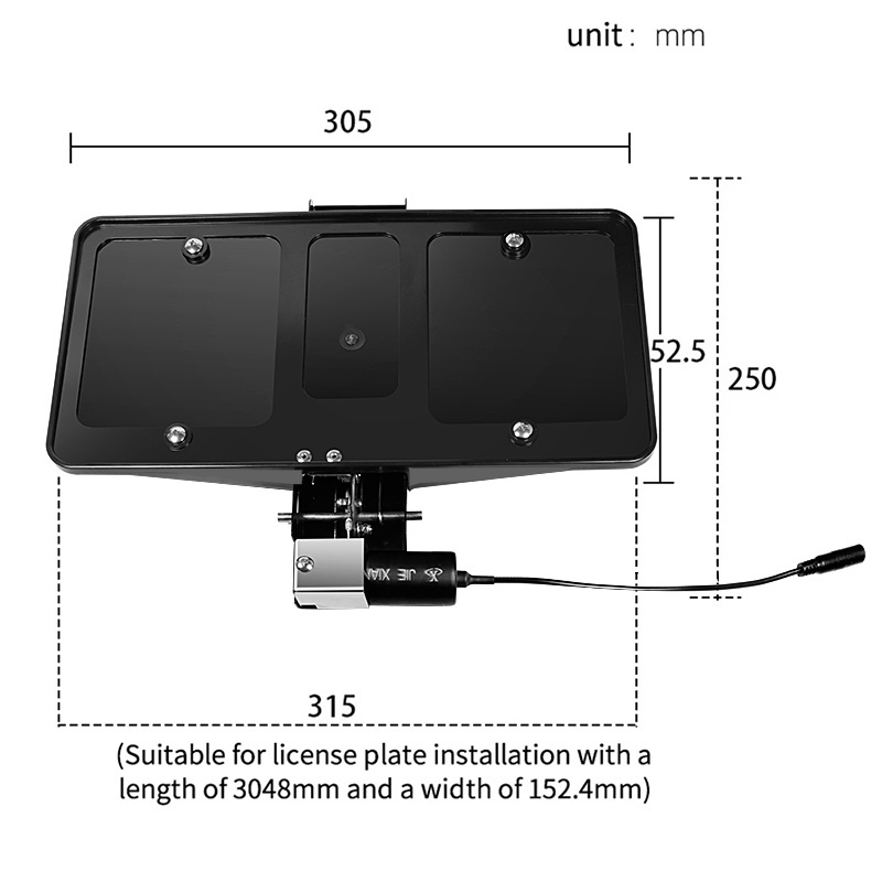 US general license plate frame ferrous metal remote control telescopic electric vehicle license plate frame