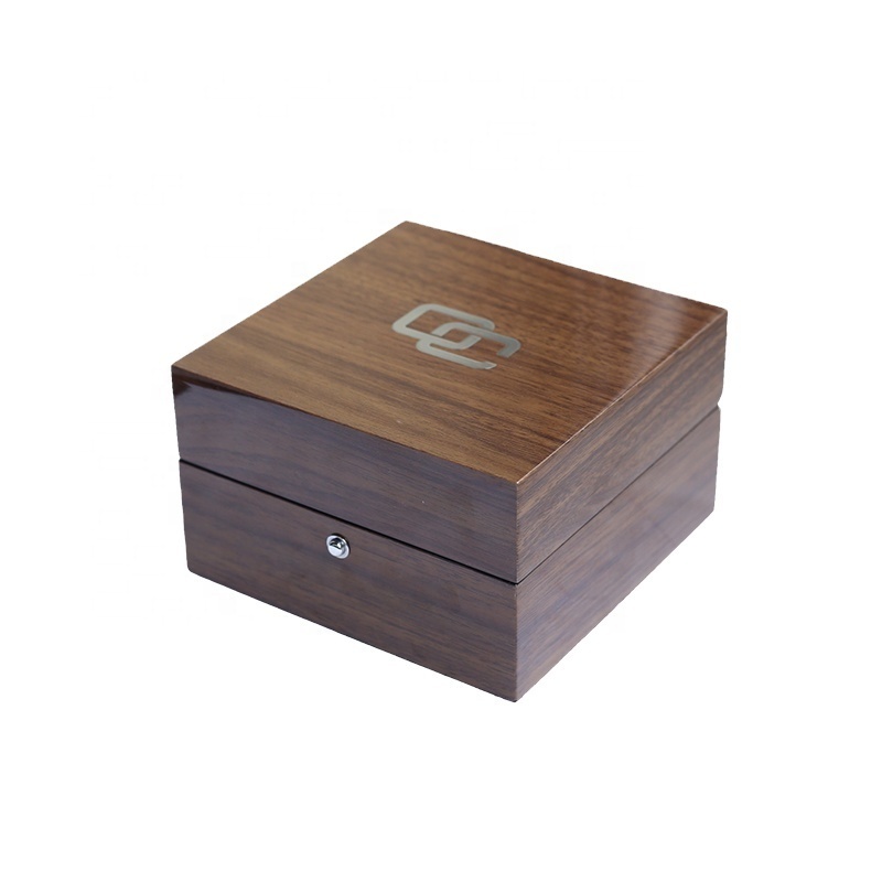 Wood Removable Watch Insert Custom Wood Pattern Surface Watch Box Luxury Wooden Piano Lacquer Watch Box With Button Lock